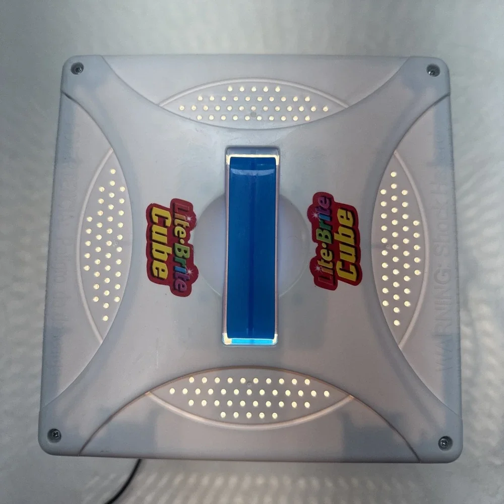 Vintage Lite Brite Cube Hasbro Light Box Toy Pegs Storage 4-Sided‎ Kids Art Game